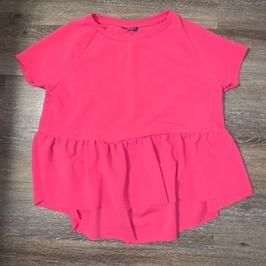 pink shein bubble top